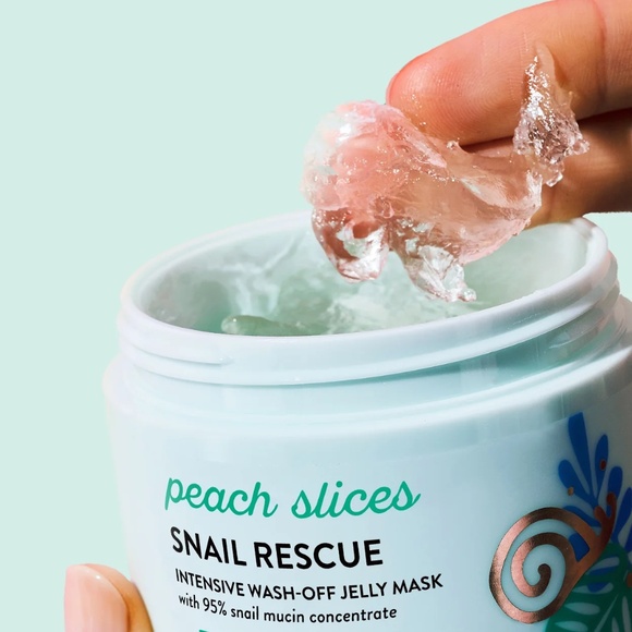 Peach Slices Snail Rescue Intensive Wash-Off Jelly Mask - Picture 2 of 8